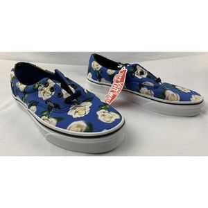 Vans Women's Era Romantic Floral Blue Multicolor Skate Shoes Size 7.5 Men Size 6